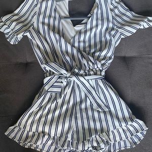 Striped romper